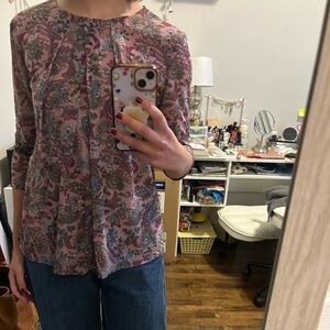 Floral Paisley Flowy Blouse